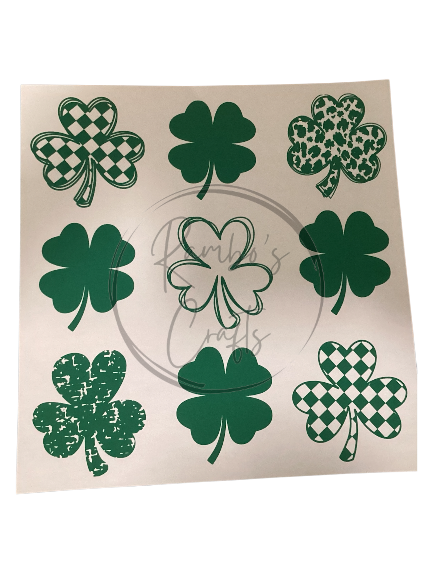 Multiple Green Shamrock *Design only*