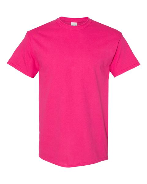 Pink Gildan heavy cotton t-shirt