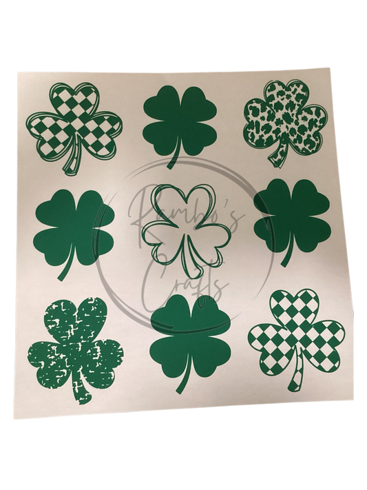 Multiple Green Shamrock *Design only*
