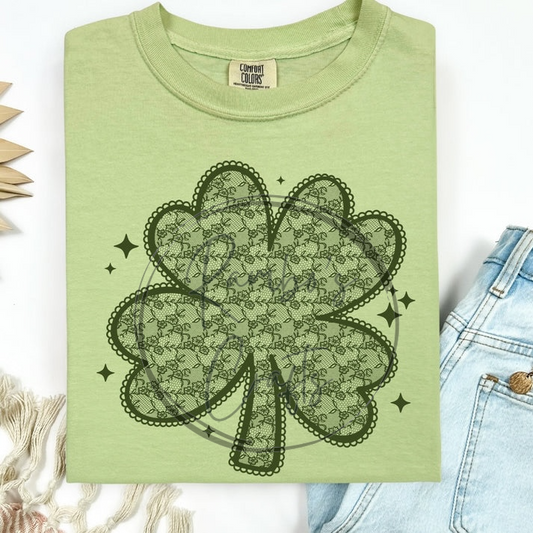 Green lace shamrock *design only*