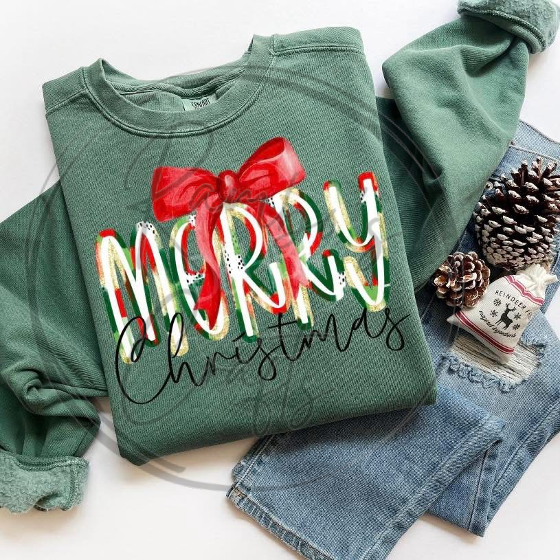 Merry Christmas bow *design only*