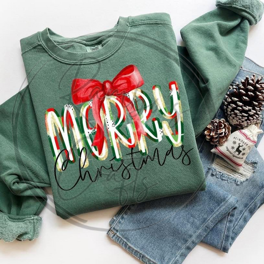 Merry Christmas bow *design only*