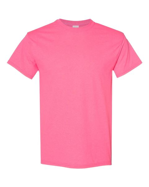 Safety pink Gildan heavy cotton t-shirt