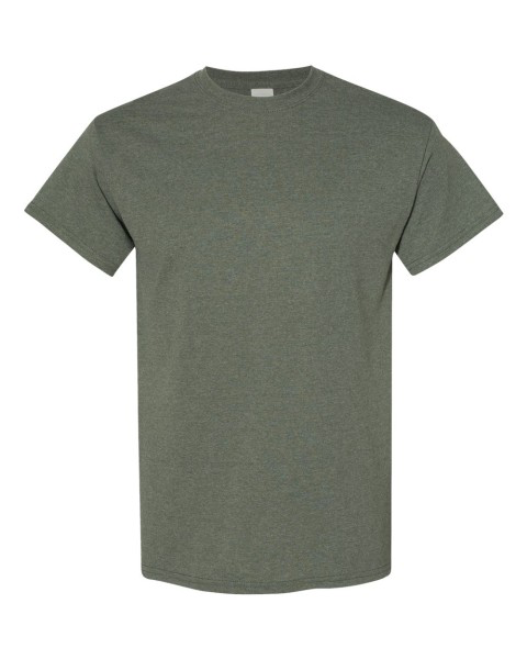 Heather military green Gildan heavy cotton t-shirt