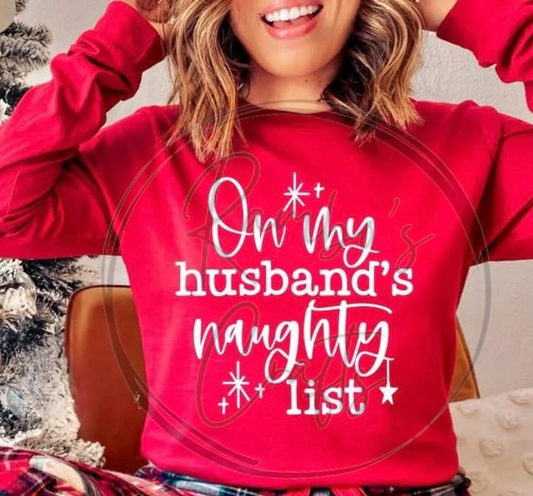 Husband’s naughty list *design only*