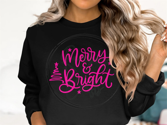 Merry & bright puff print *design only*