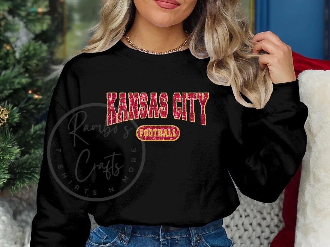 KC Football faux Glitter *design only*